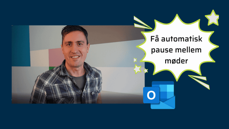 Automatisk pause mellem møder i Outlook