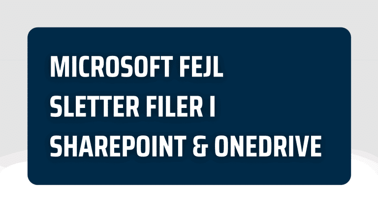 sletning af filer i sharepoint