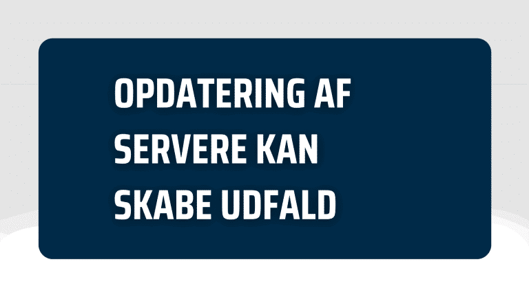 Opdatering af servere kan skabe udfald store bededag