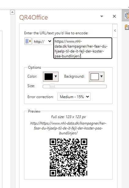 O365 QR Outlook