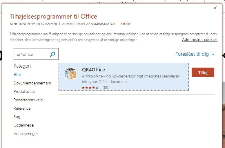 QR kode i Outlook
