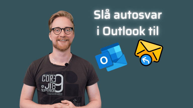 Slå autosvar i Outlook til (1)